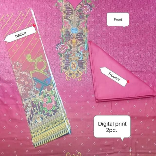 2 Pcs Digital Printed Lawn Unstiched