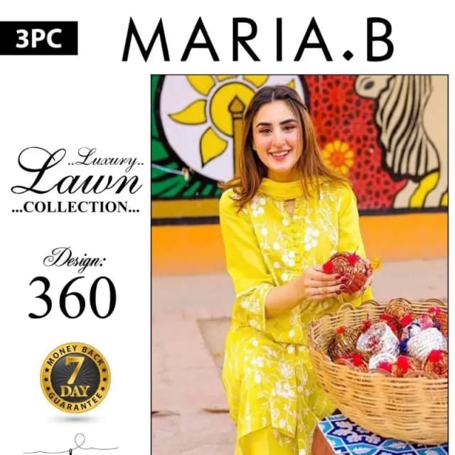 3pcs Lawn Full Embroidery suit Unstiched