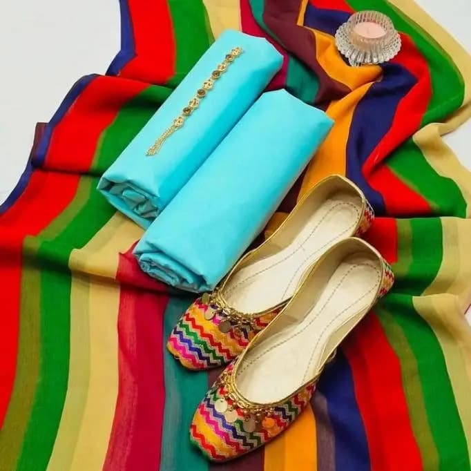 3 pcs Unstitched Suit